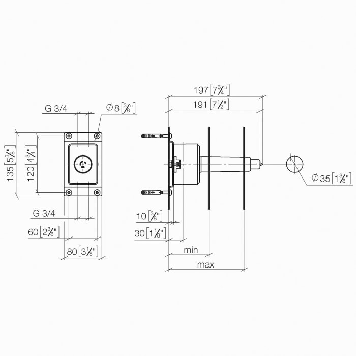 Dornbracht Unterputz-Ventil  3/4