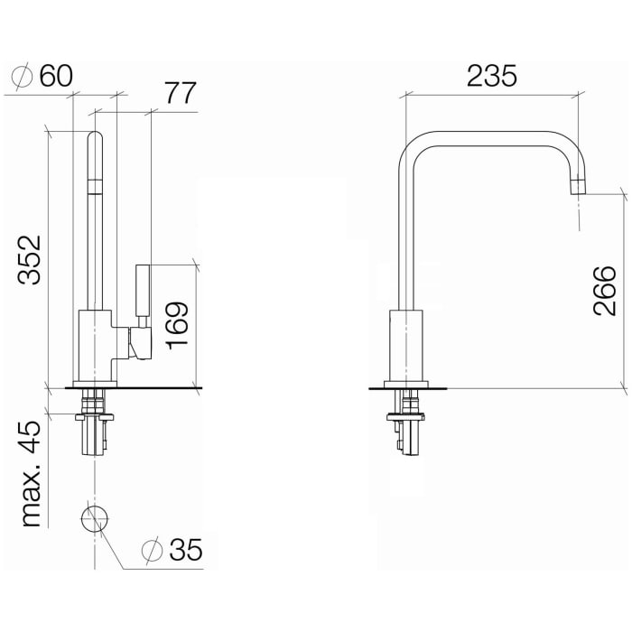 Dornbracht Meta.02 Einhebelmischer mit Profibrausegarnitur