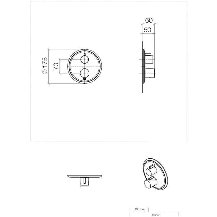 Dornbracht Madison UP-Thermostat mit Einweg-Mengenregulierung