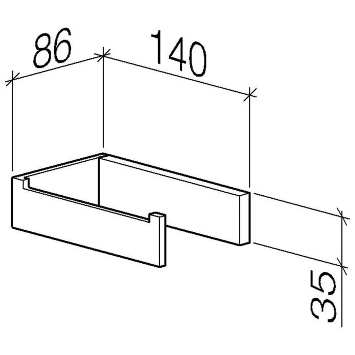 Dornbracht MEM Papierrollenhalter ohne Deckel