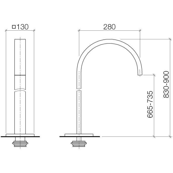 Dornbracht MEM Wanneneinlauf für freistehende Montage
