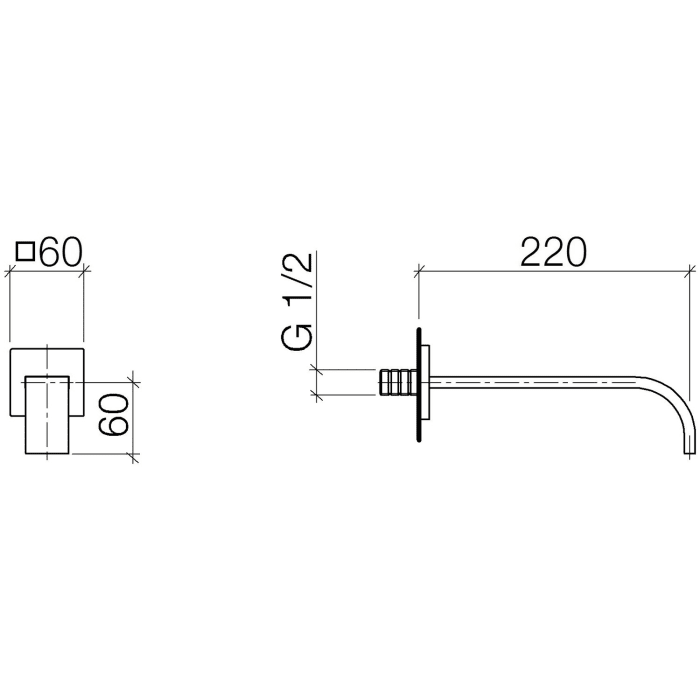 Dornbracht MEM Wanneneinlauf für Wandmontage