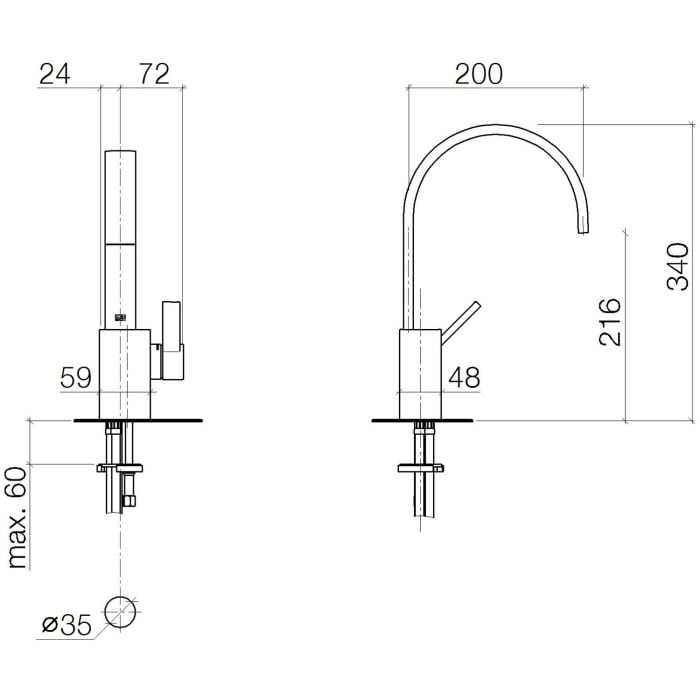 Dornbracht MEM Waschtisch Einhandbatterie ohne Ablaufgarnitur Ausladung 20 cm