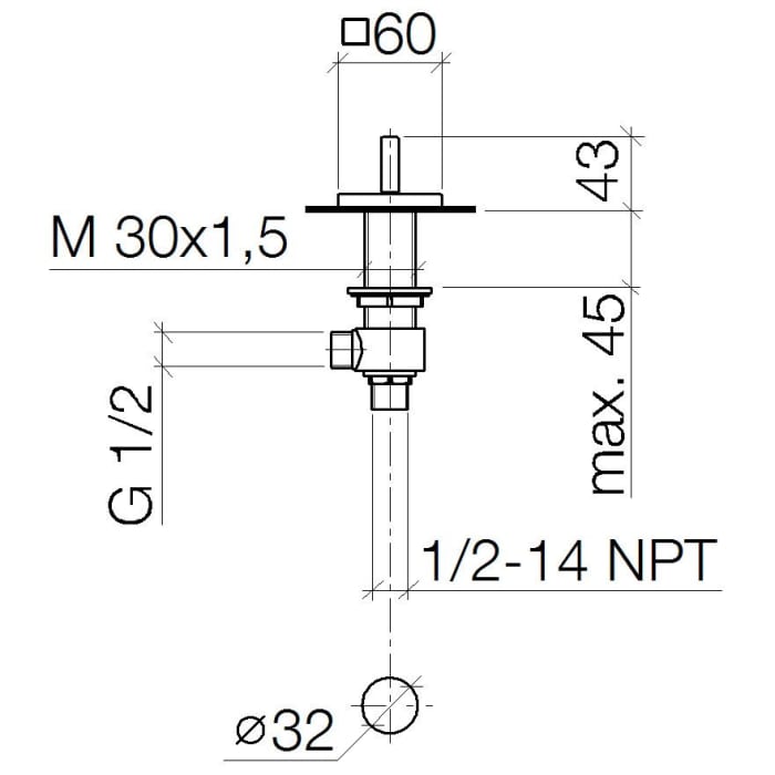 Dornbracht MEM Seitenventil linksschließend