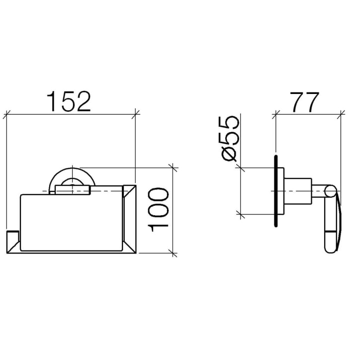Dornbracht TARA Papierrollenhalter mit Deckel