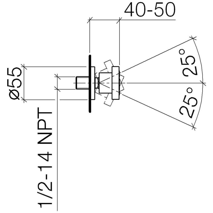 Dornbracht Seitenbrause ohne Mengenregulierung