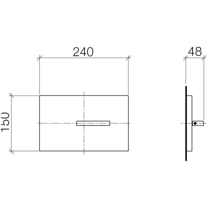 Dornbracht Design Abdeckplatte mit Knebelbetätigung