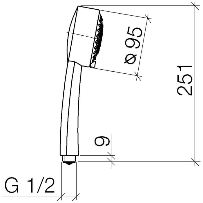 Dornbracht Handbrause Ø 9,5 cm, 3 Strahlarten