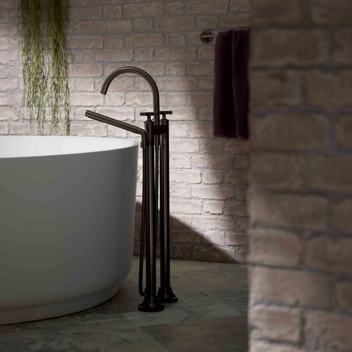 Dornbracht VAIA Wannen-Zweilochbatterie für freistehende Montage inkl. Handbrausegarnitur