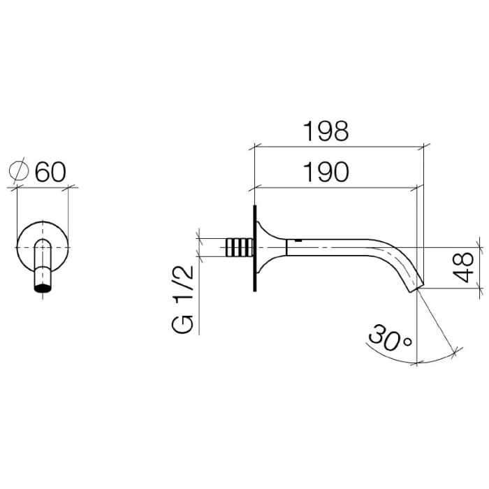 Dornbracht VAIA Waschtisch-Wand-Auslauf