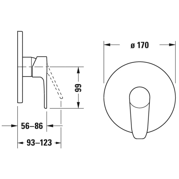 Duravit B.1 Einhebel-Brausemischer Unterputz