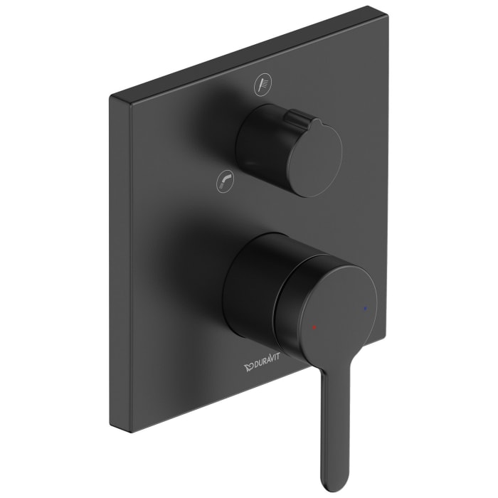 Duravit C.1 Einhebel-Wannenmischer Unterputz mit eckiger Rosette für 2 Verbraucher
