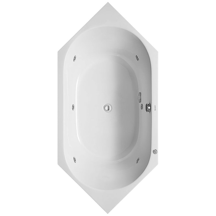 Duravit D-Code Sechseck Whirlwanne 190 x 90 cm mit Jet Project