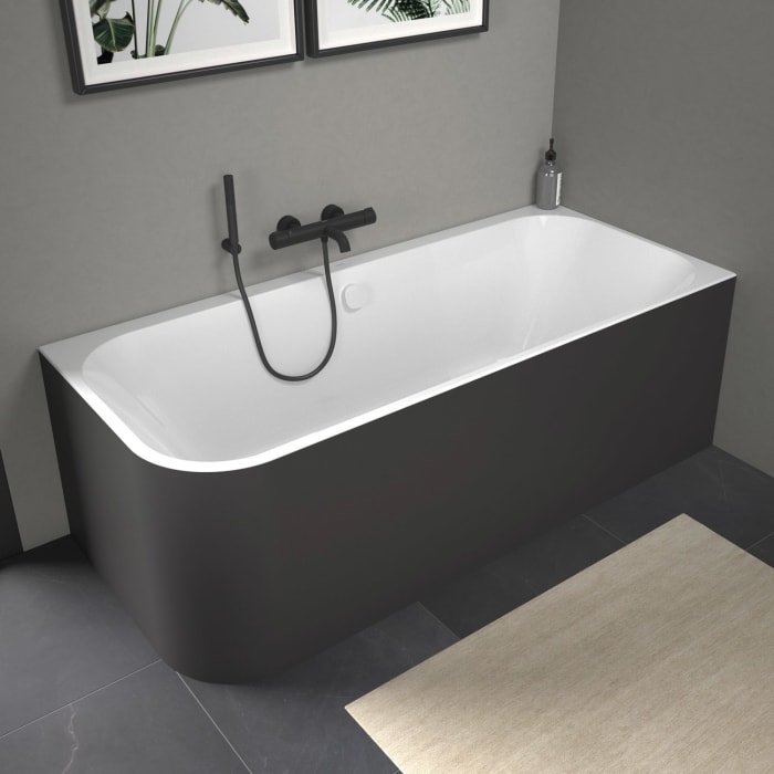 Duravit Happy D.2 Plus Badewanne 180 x 80 cm, mit angeformter Acrylverkleidung