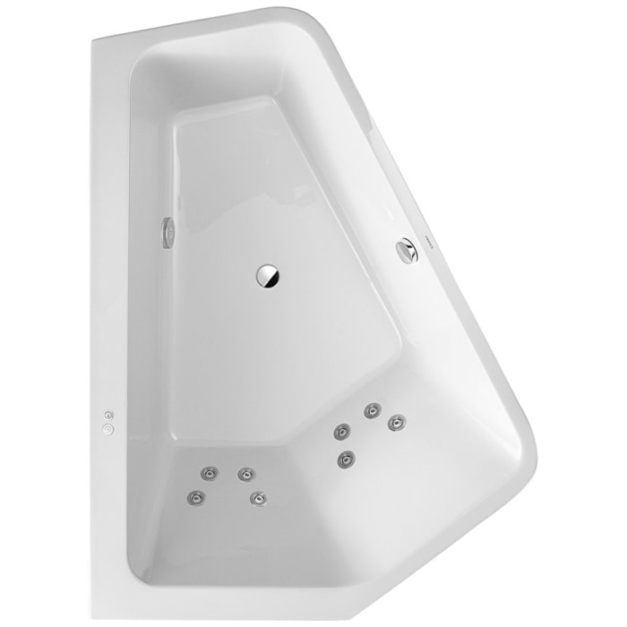 Duravit Paiova 5-Eck Whirlwanne 190 x 140 cm mit Jet System, Ecke links