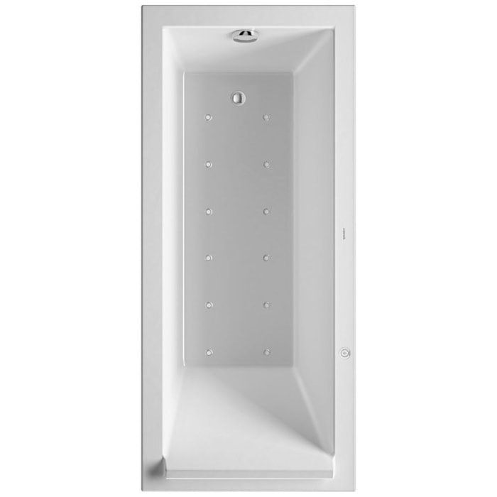 Duravit Starck Rechteck Whirlwanne 170 x 75 cm mit Combi-System E, einer Rückenschräge