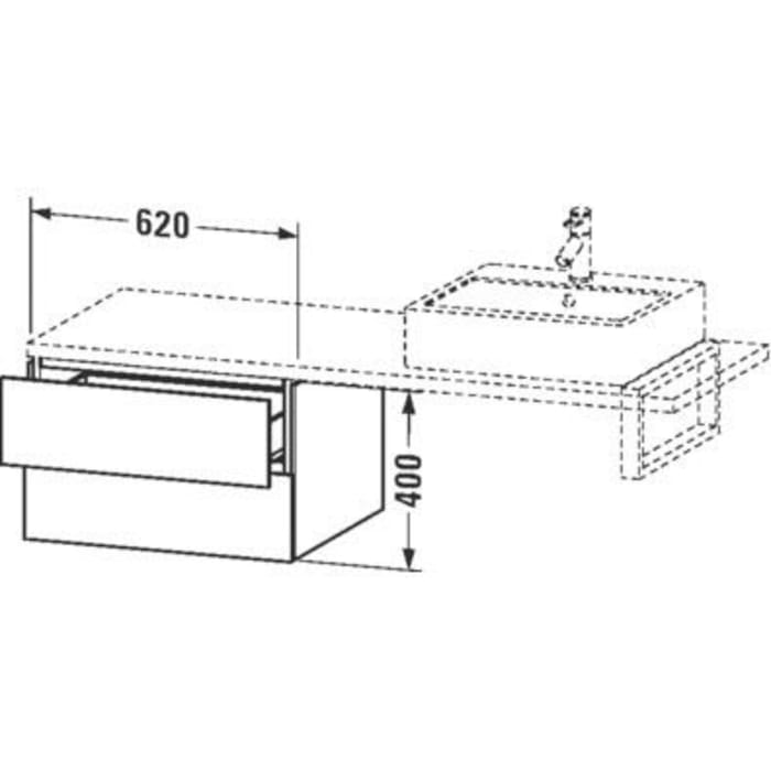 Duravit L-Cube Unterschrank 62 x 40 cm mit 2 Schubkästen für Universalkonsolen
