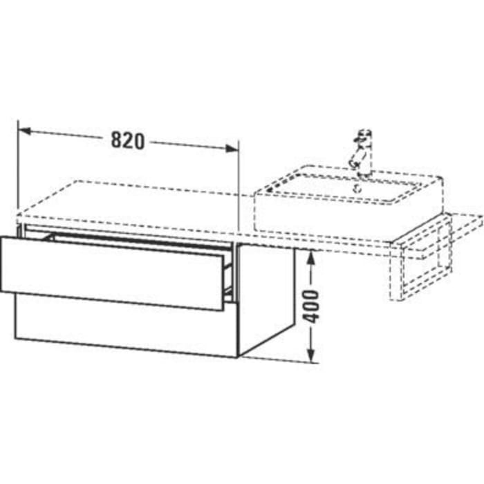 Duravit L-Cube Unterschrank 82 x 40 cm mit 2 Schubkästen für Universalkonsolen