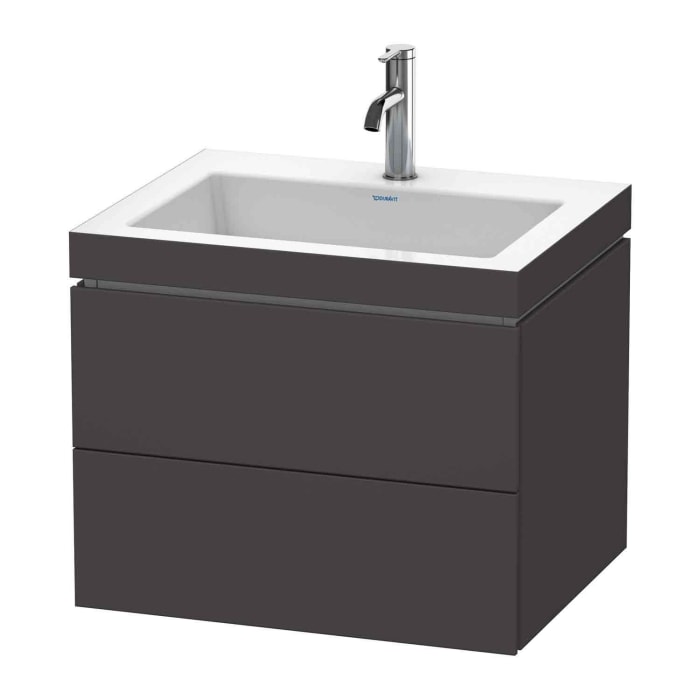 Duravit L-Cube Möbelwaschtisch c-bonded wandhängend mit 2 Auszügen mit 1 Hahnloch 60 x 48 cm