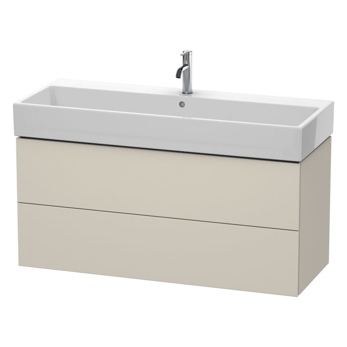 Duravit L-Cube Waschtischunterbau wandhängend mit 2 Auszügen 118,4 x 45,9 cm