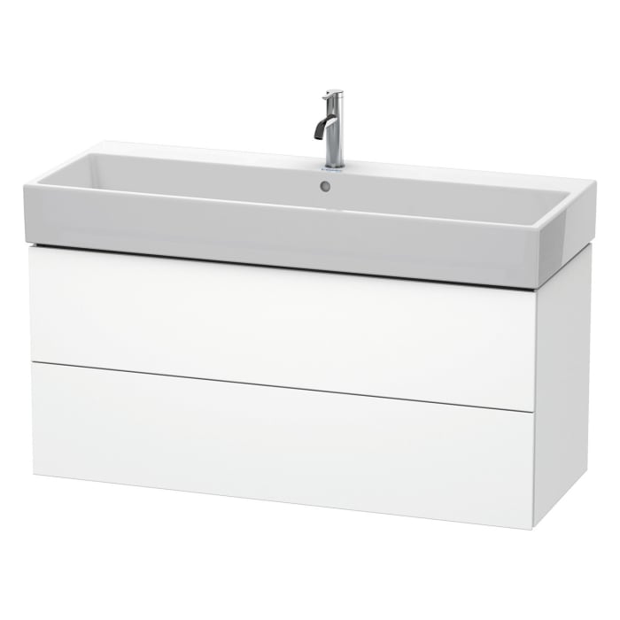 Duravit L-Cube Waschtischunterbau wandhängend mit 2 Auszügen 118,4 x 45,9 cm