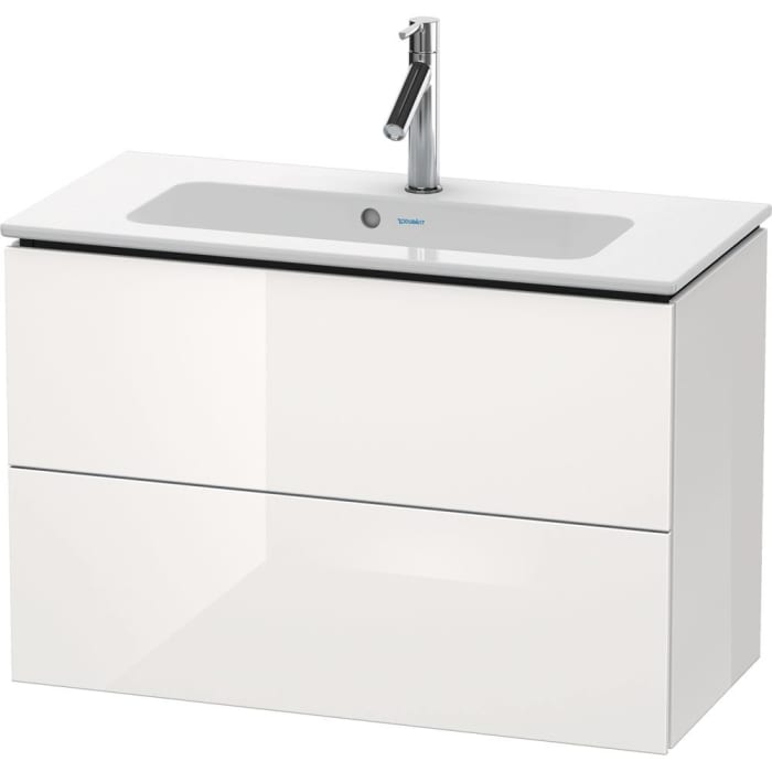 Duravit L-Cube Waschtischunterbau wandhängend Compact mit 2 Auszügen, 82 x 39,1 cm