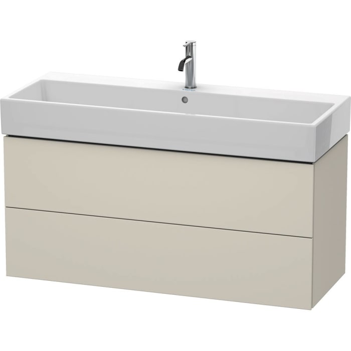 Duravit L-Cube Waschtischunterbau wandhängend mit 2 Auszügen 118,4 x 54,4 cm
