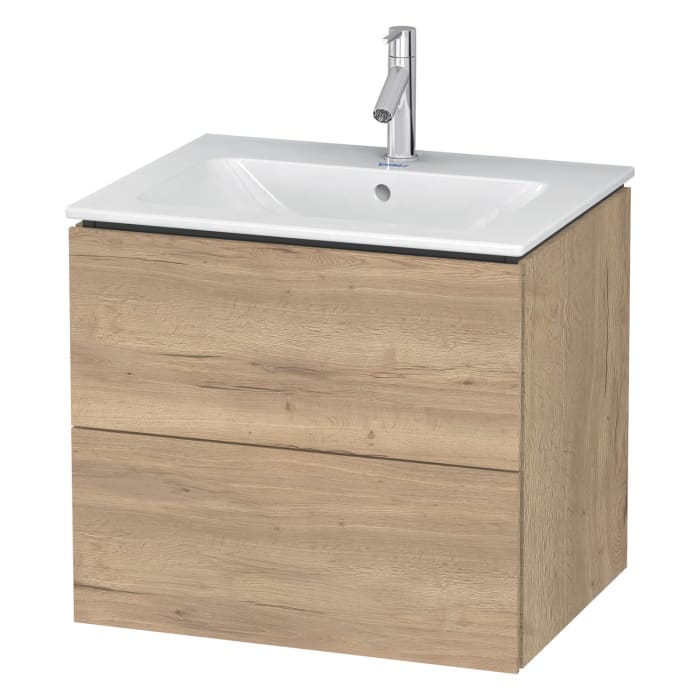 Duravit L-Cube Waschtischunterbau wandhängend mit 2 Auszügen, 62 x 48,1 cm