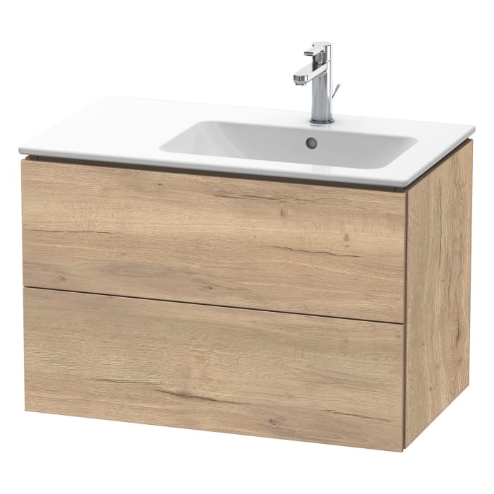 Duravit L-Cube Waschtischunterbau wandhängend mit 2 Auszügen, 82 x 48,1 cm, Becken rechts