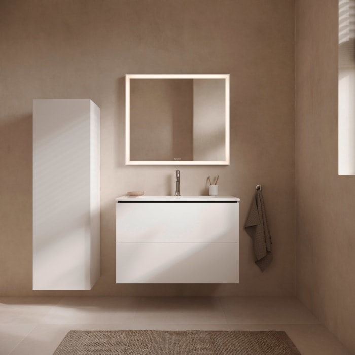 Duravit L-Cube Waschtischunterbau wandhängend mit 2 Auszügen, 82 x 48,1 cm