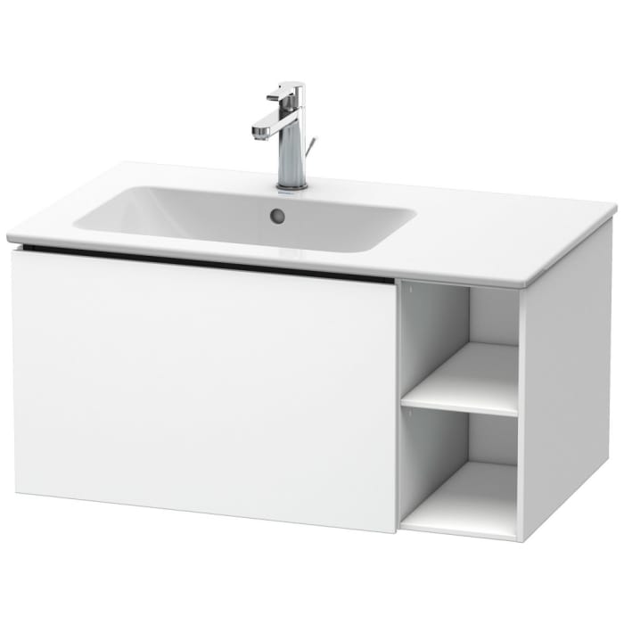 Duravit L-Cube Waschtischunterbau wandhängend mit 1 Auszug, 82 x 48,1 cm, Becken links