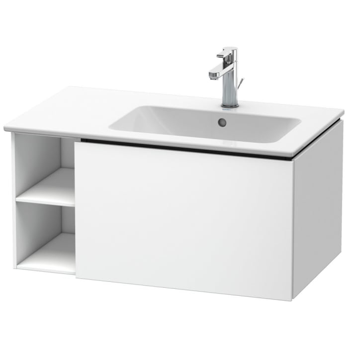 Duravit L-Cube Waschtischunterbau wandhängend mit 1 Auszug, 82 x 48,1 cm, Becken rechts