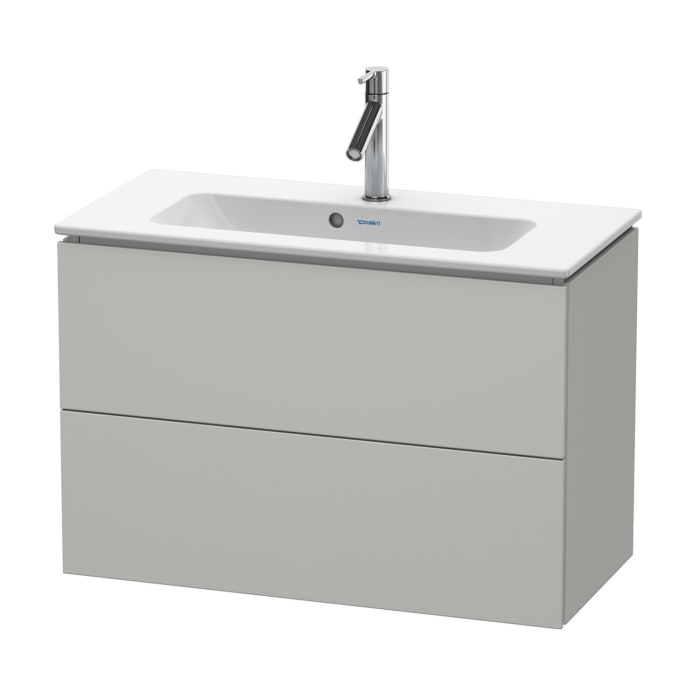Duravit L-Cube Waschtischunterbau wandhängend Compact mit 2 Auszügen, 82 x 39,1 cm