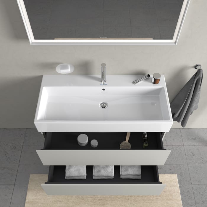 Duravit L-Cube Waschtischunterbau wandhängend mit 2 Auszügen 98,4 x 45,9 cm