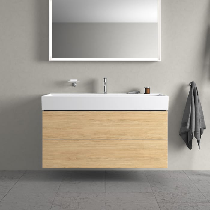 Duravit L-Cube Waschtischunterbau wandhängend mit 2 Auszügen 118,4 x 45,9 cm