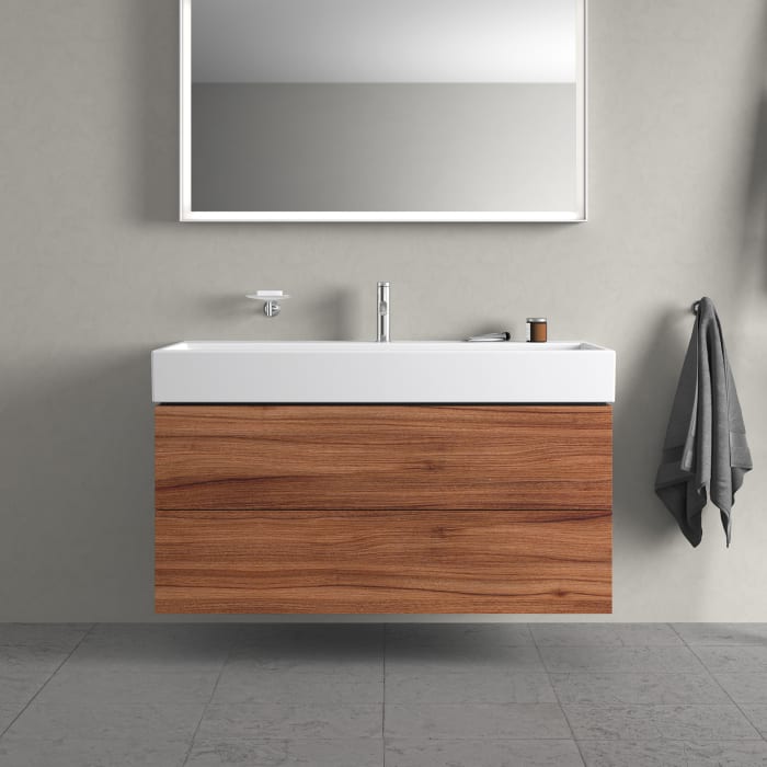 Duravit L-Cube Waschtischunterbau wandhängend mit 2 Auszügen 118,4 x 54,4 cm