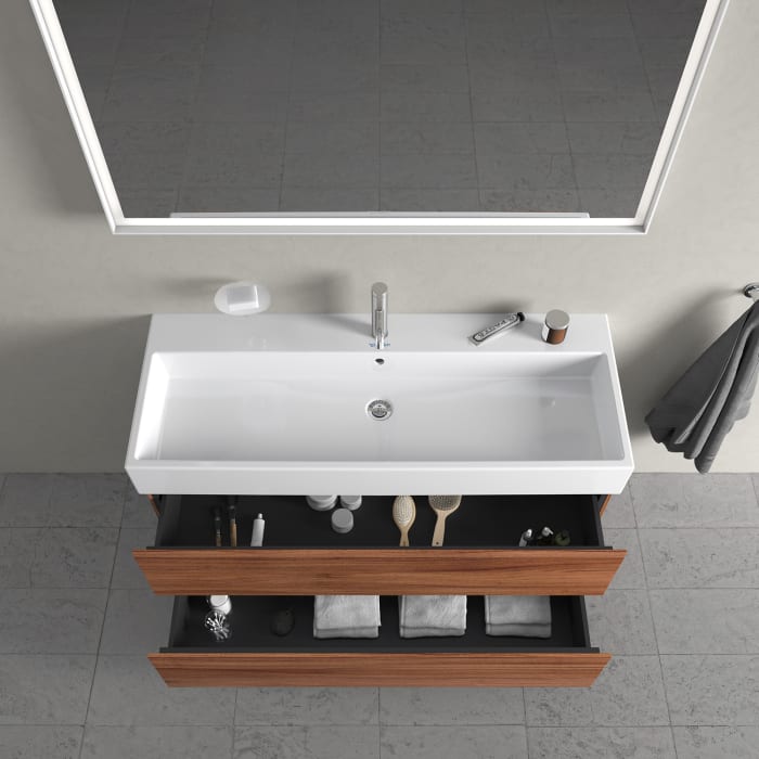 Duravit L-Cube Waschtischunterbau wandhängend mit 2 Auszügen 118,4 x 54,4 cm