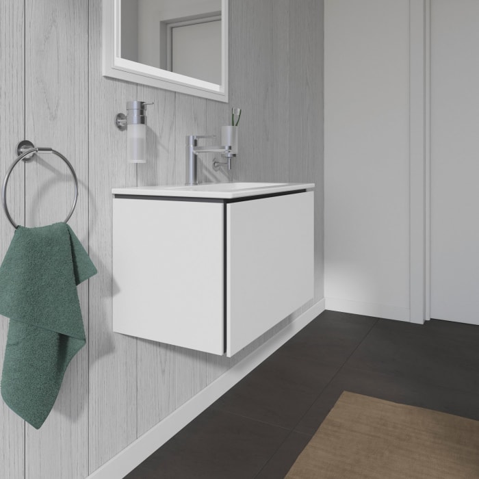 Duravit L-Cube Waschtischunterbau wandhängend Compact mit 1 Auszug, 62 x 39,1 cm
