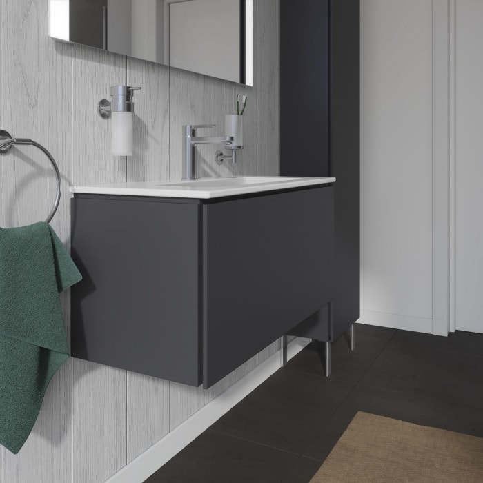 Duravit L-Cube Waschtischunterbau wandhängend Compact mit 1 Auszug, 82 x 39,1 cm