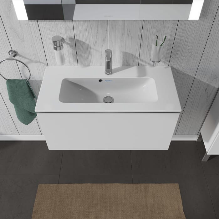 Duravit L-Cube Waschtischunterbau wandhängend Compact mit 1 Auszug, 82 x 39,1 cm