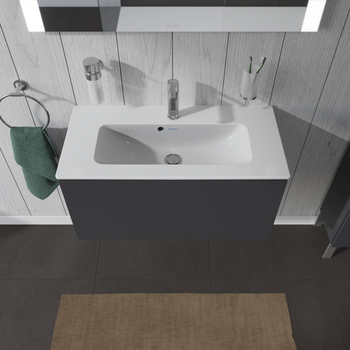 Duravit L-Cube Waschtischunterbau wandhängend Compact mit 1 Auszug, 82 x 39,1 cm