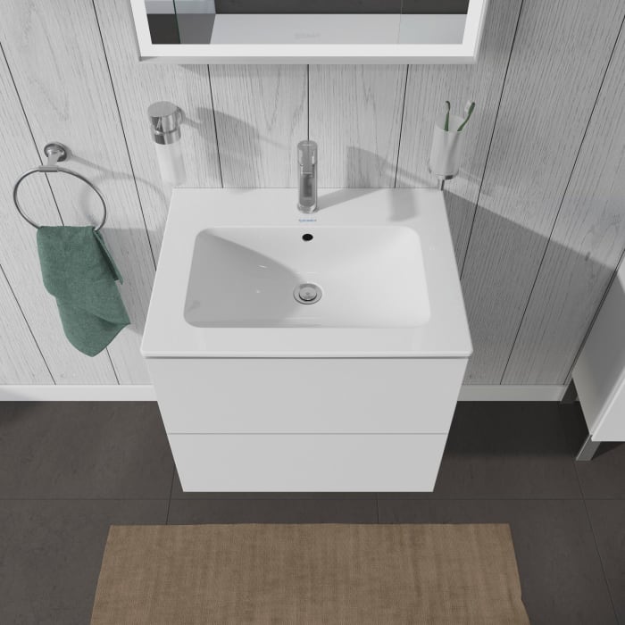 Duravit L-Cube Waschtischunterbau wandhängend mit 2 Auszügen, 62 x 48,1 cm