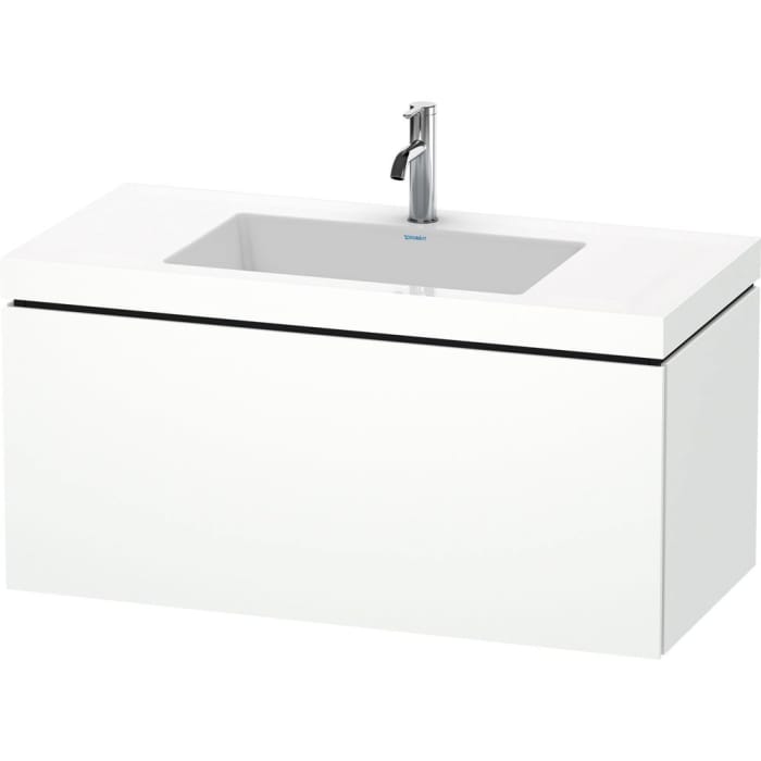 Duravit L-Cube Möbelwaschtisch c-bonded wandhängend mit 1 Auszug und 1 Hahnloch 100 x 50 cm