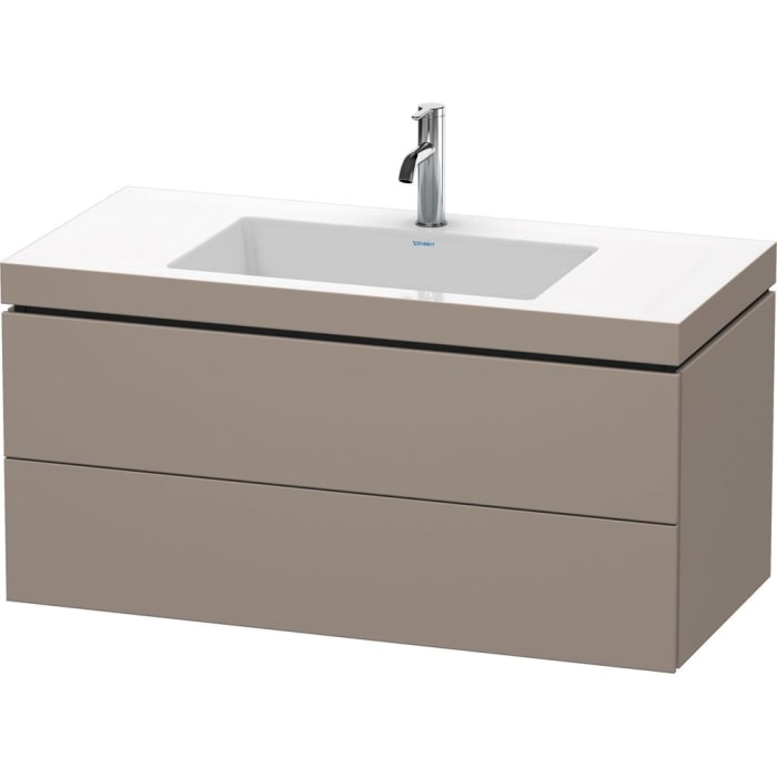 Duravit L-Cube Möbelwaschtisch c-bonded wandhängend mit 2 Auszügen und 1 Hahnloch 100 x 50 cm