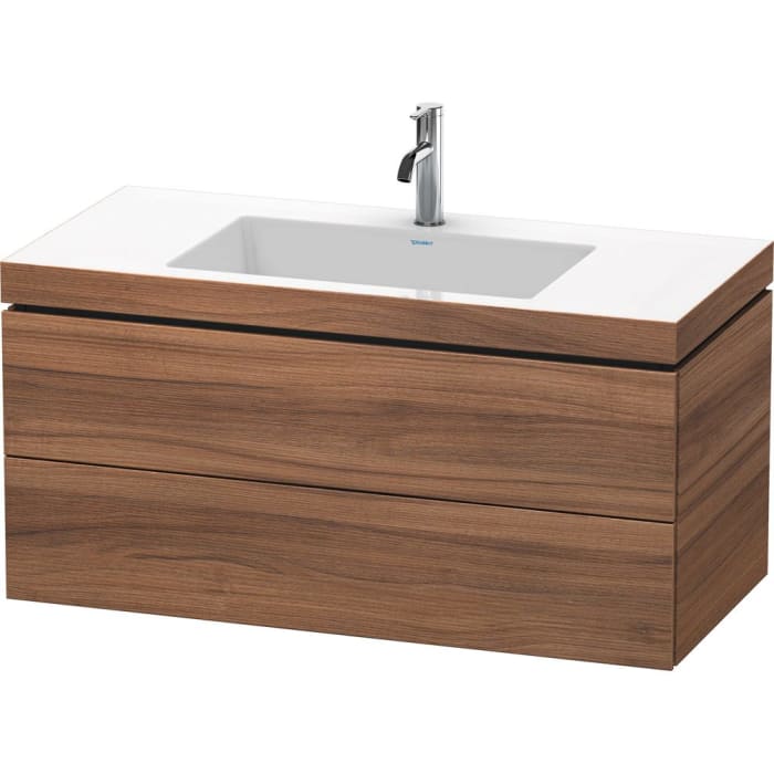 Duravit L-Cube Möbelwaschtisch c-bonded wandhängend mit 2 Auszügen und 1 Hahnloch 100 x 50 cm