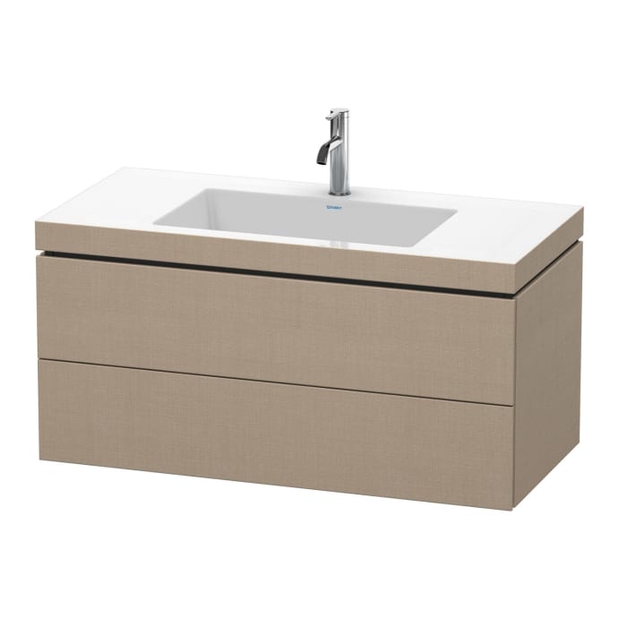Duravit L-Cube Möbelwaschtisch c-bonded wandhängend mit 2 Auszügen und 1 Hahnloch 100 x 50 cm
