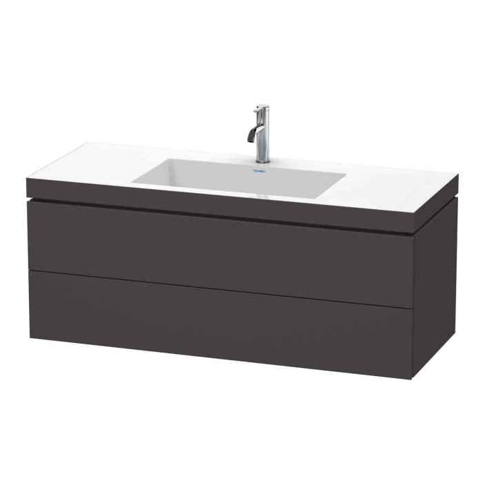 Duravit L-Cube Möbelwaschtisch c-bonded wandhängend mit 2 Auszügen und 1 Hahnloch 120 x 50 cm