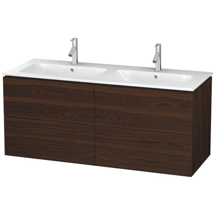 Duravit L-Cube Waschtischunterbau wandhängend mit 4 Auszügen, 129 x 48,1 cm