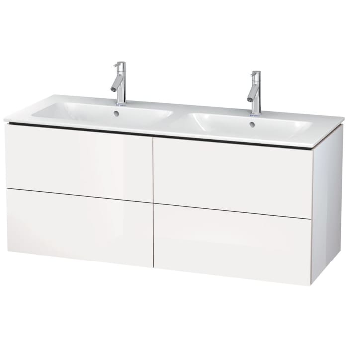 Duravit L-Cube Waschtischunterbau wandhängend mit 4 Auszügen, 129 x 48,1 cm
