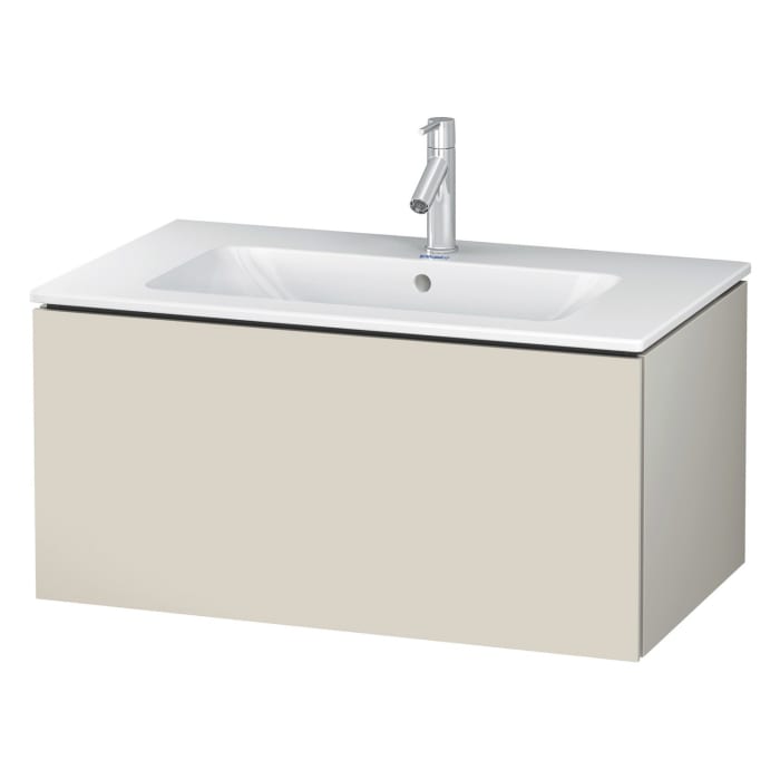 Duravit L-Cube Waschtischunterbau wandhängend mit 1 Auszug, 82 x 48,1 cm, Becken mittig